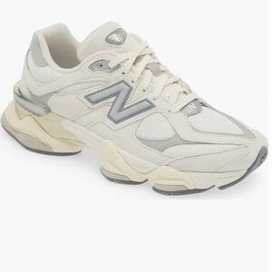 New Balance Women's Cream and Gray Retro-Style Athletic Sneaker